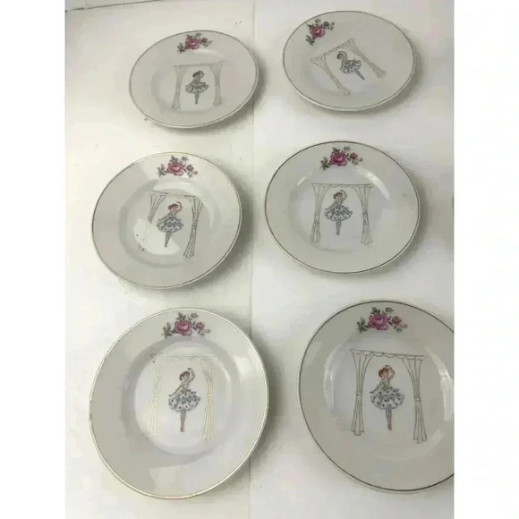 VTG Lot of 17 Child's Tea Set Japan Lady Ballerina Tea Set General IND NY - Picture 8 of 14